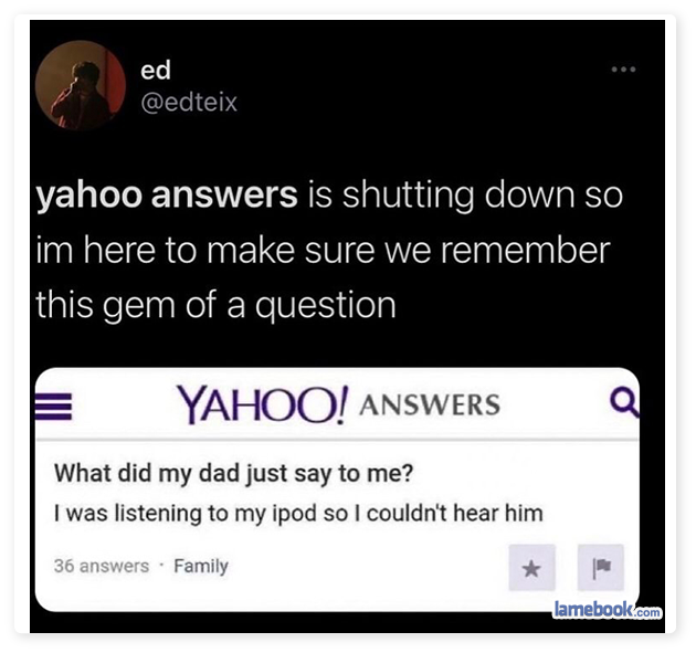Best Of Yahoo Answers