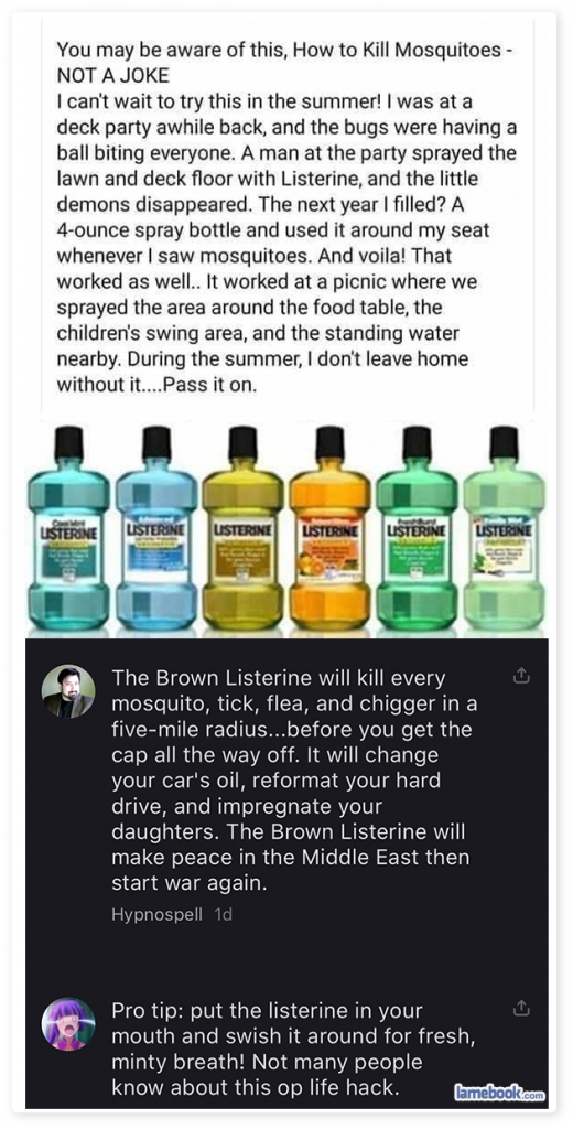 Blistering Listerine